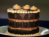 Triple Layer Eggless Chocolate Naked Cake - Fourth wedding anniversary celebration