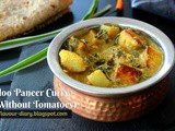 Aloo Paneer Curry without Tomatoes recipe | Flavour Diary | Indian Vegetarian Curry