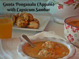 Gunta Ponganalu Appam with Capsicum Sambar Recipe | Indian Breakfast | Flavour Diary