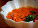 Red bell pepper chutney/capsicum chutney