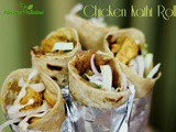 Chicken Kathi Roll with Whole Wheat Lacha Paratha