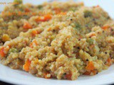 Daliya or Broken Wheat and Mixed Vegetable Spicy Upama