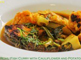 Rohu Fish Curry with Cauliflower and Potato