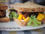 Sandwich Filled with Mango Chicken Walnut in Hoisin Sauce