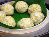 Sweet Pumpkin Kadubu / Steamed Sweet Pumpkin Rice Cakes/ Kaddu ki Idli