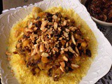 Couscous Tfaya with sweet onions and sultanas