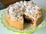 German Kirsch Streuselkuchen- Cherry streusel pie