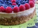 Light lemon curd cheesecake