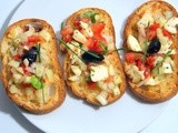 Mediterranean Bruschetta for a lazy dinnertime