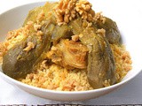 Moroccan couscous with walnut and aubergines