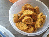 Moroccan fekkas (biscuits) with chermoula paste