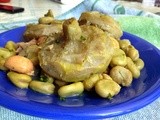 Moroccan fresh broad bean (fava bean) tagine