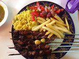 Moroccan grilled liver kebabs/skewers