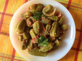 Moroccan okra in tomato sauce - Mloukhiya b' Maticha