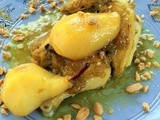 Moroccan Slow-cooked stew: Quails with semi-confit of  pears