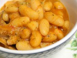 Moroccan white beans stew/salad in a red sauce