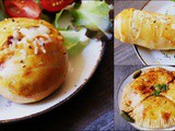 Savoury brioches and rolls with chicken and vegetable filling...and a pie too