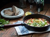 Garnelen in Rotwein & Olivenöl Tomatensugo