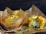 Polenta Bärlauch Muffins & Feta Crème