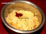 Radish  Stir Fry Recipe / Mulangi Poriyal