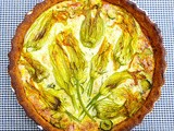 La quiche e un mazzo di fiori (di zucchina!)