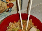 Frying Up Rice in a Wok