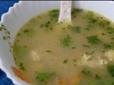 Chicken kofta clear soup