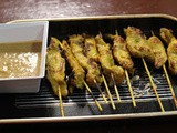 Chicken satay with peanut sauce