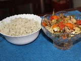 Herb rice with oven roasted vegetables
