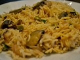 Mushroom and peas pulav