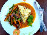 Paneer steak with sauteed veggies