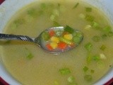 Sweet corn vegetable soup