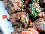 Grilled Lamb Chops with Tomato, Mint, and Garlic Sauce