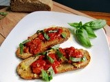 Oven Roasted Tomato Crostini...and with Rigatoni