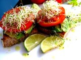 Vegan Avocado-Tomato Toasts...for #greenslove