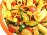 Ziti with fresh Tomatoes, and Zucchini