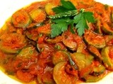 Zucchini in Tomato Sauce...and Restaurant Review
