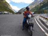 A Road Trip to Kyelang From Old Manai on Scooty