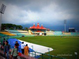 Watching at Cricket Match at Dharamshala Cricket Stadium