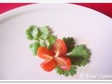 Garnish with Cherry Tomato Flowers