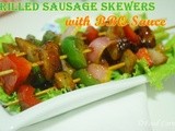 Grilled Sausage Skewers with bbq Sauce
