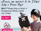 Mabel’s Labels :50% off on Pirate Ship and Skull 'n' Crossbones Sticky Labels and Plane Sticky Labels