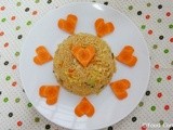 Saucy Fried Rice with Carrot Hearts