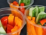 Veggie Cups with Mustard Dip
