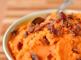 Mashed Sweet Potatoes with Bacon