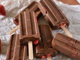 Raw Vegan Chocolate Covered Strawberry Fudgesicles