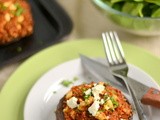 Roasted Red Pepper and Feta Quinoa Stuffed Portobellos