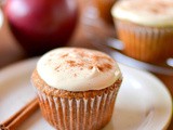 Whole Wheat Applesauce Spice Cupcakes with Greek Yogurt Cream Cheese Frosting