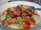 Gorgonzola Polenta with Spicy Vegetables