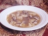 Kasha Varnishkes Soup for National Mushroom Day